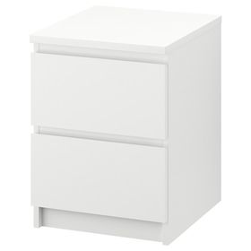 MALM Комод с 2 ящиками - белый 40x55 см