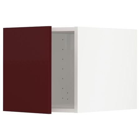 Верхний шкаф, белый Калларп/глянцевый темный красно-коричневый 40x40 см IKEA METOD МЕТОД 294.474.39