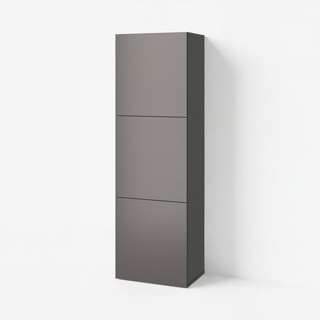 BESTÅ Стеллаж с дверьми - темно-серый/Lappviken темно-серый 60x42x193 см