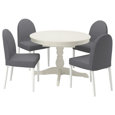 Стол и 4 стула, 110, 155 cm IKEA INGATORP ИНГАТОРП, DANDERYD ДАНДЭРЮД 994.839.52