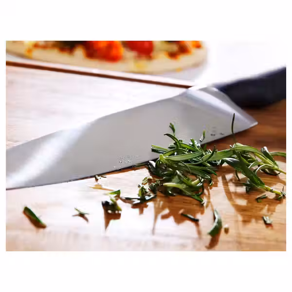 VÖRDA Нож универсальный - чёрный 14 см - схема-чертеж с размерами