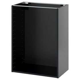 METOD Напольный шкаф - черно-серый 60x37x80 см