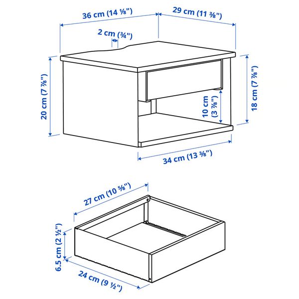 IKEA, дополнительный ракурс - схема-чертеж с размерами