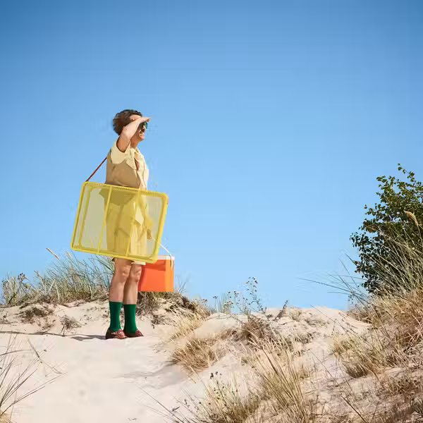 STRANDÖN СТРАНДЁН Складной стол - ярко-желтый 70x55 см - фото 3