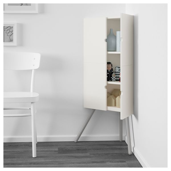 Шкаф угловой ИКЕА ПС 2014, белый, серый (52x110 см) - схема-чертеж с размерами