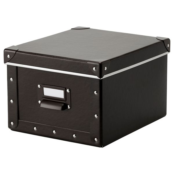 Коробка с крышкой ФЬЕЛЛА, коричневый (22x26x16 см) - фото 1