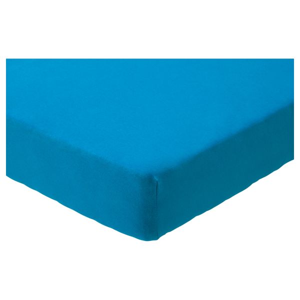 Натяжная простыня для раздвижной кровати, 2 штуки ЛЕН, бирюзовый - фото 2