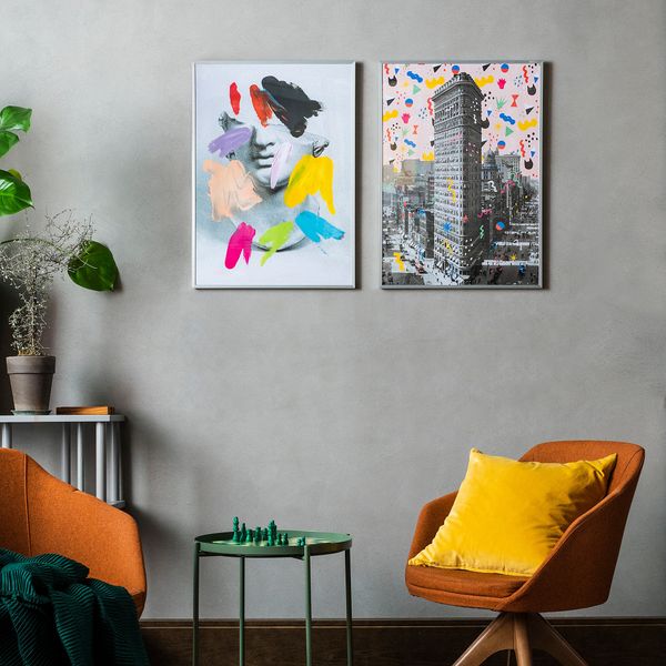 Постер БИЛЬД, Флэтайрон, Нью-Йорк (50x70 см) - схема-чертеж с размерами