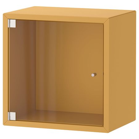 Навесной шкаф со стеклянной дверью, золотисто-коричневый 35x25x35 см IKEA EKET ЭКЕТ 393.363.46