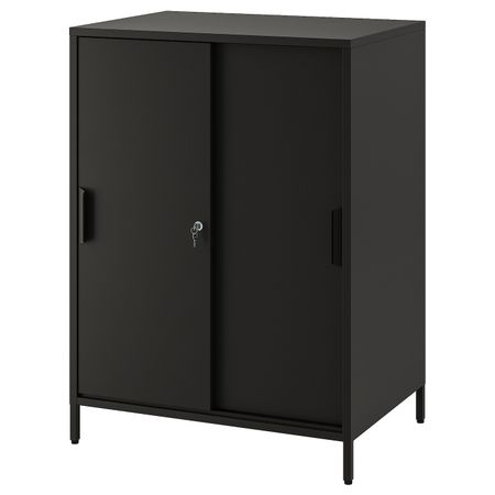 Шкаф с раздвижными дверцами, антрацит 80x110 см IKEA TROTTEN ТРОТТЕН 704.748.87