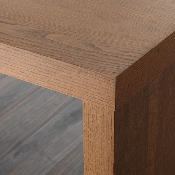 Письменный стол с выдвижной панелью, коричневая морилка ясеневый шпон 151x65 см IKEA MALM МАЛЬМ 403.848.69 - фото 3