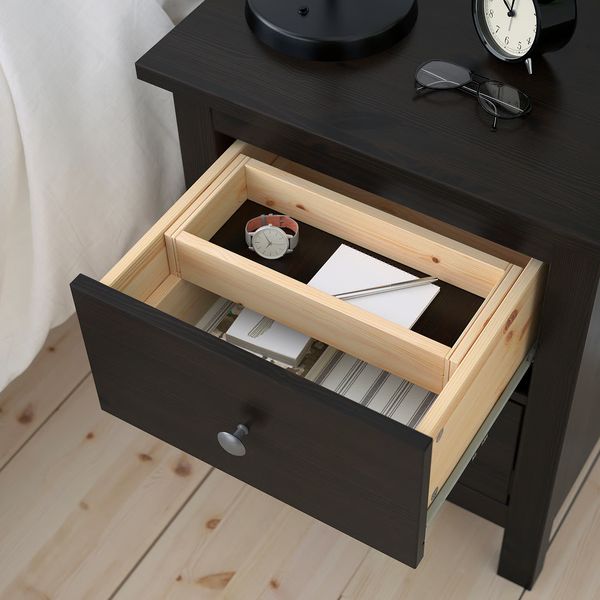 HEMNES Комод с 2 ящиками - черно-коричневый 54x66 см - фото 6
