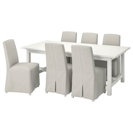 Стол и 6 стульев, 210, 289 cm IKEA BERGMUND БЕРГМУНД, NORDVIKEN НОРДВИКЕН 794.074.88
