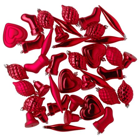 Набор украшений, 38 предметов ВИНТЕР 2015, красный