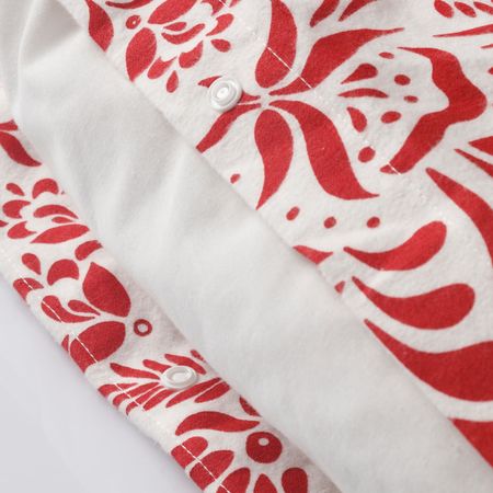 Пододеяльник и 1 наволочка, белый, красный, 150x200/50x70 см IKEA ВИНТЕР 2019 804.627.61