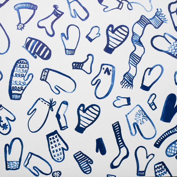 Рулон оберточной бумаги, с рисунком, белый, 3x0.7 м IKEA ВИНТЕР 2019 504.315.06 - схема-чертеж с размерами