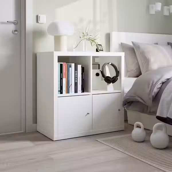 KALLAX Стеллаж с дверцами - белый 77x77 см - фото 2