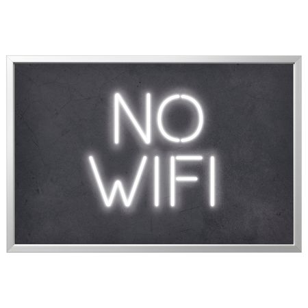 Картина с рамой, No wifi/цвет алюминия 118x78 см IKEA БЬЁРКСТА 792.978.85