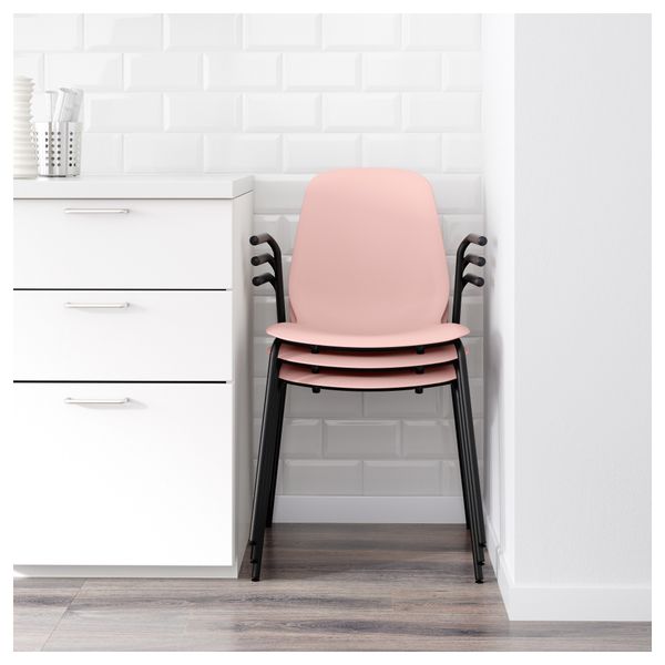 Легкое кресло ЛЕЙФ-АРНЕ, розовый, Дитмар черный - фото 5