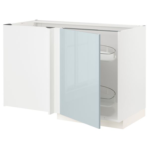 Угловой Напольный шкаф с выдвижной секцией, 128x68 cm IKEA METOD МЕТОД 094.795.58 - фото 2