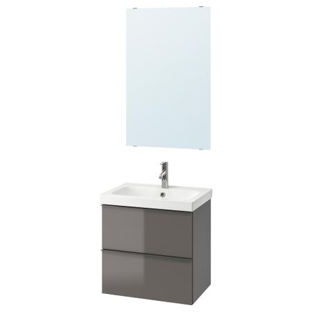 Комплект мебели для ванной, 4 предмета, 63 cm IKEA ODENSVIK ОДЕНСВИК, GODMORGON ГОДМОРГОН 693.894.04