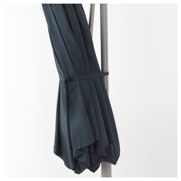 Зонт от солнца с опорой, синий, Сварто темно-серый, 300 см IKEA ОКСНЭ / ЛИНДЭЙА 892.914.68 - фото 2