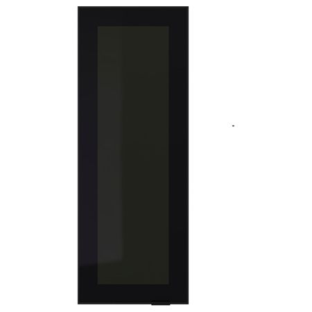Стеклянная дверь, дымчатое стекло/черный 30x80 см IKEA JUTIS ЮТИС 104.020.25