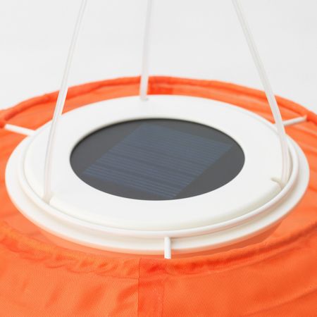 Подвесная светодиодная лампа, для сада, шаровидный оранжевый 22 см IKEA СОЛВИДЕН 404.516.65
