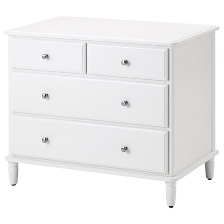Комод с 4 ящиками, белый 87x76 см IKEA TYSSEDAL ТИССЕДАЛЬ 103.686.20