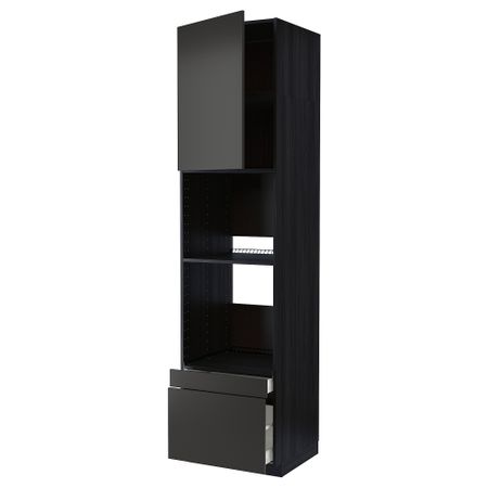 Высокий шкаф для духовки, комбинированный духовка + дверца, 2 ящика IKEA METOD МЕТОД, MAXIMERA МАКСИМЕРА 294.982.97