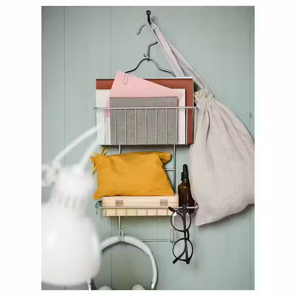 KROKFJORDEN Корзина подвесная для душа - оцинкованный 24x53 см - схема-чертеж с размерами