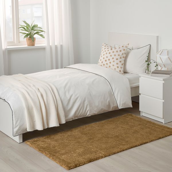 Ковер, короткий ворс, темный золотисто-коричневый 80x150 см IKEA STOENSE СТОЭНСЕ 504.821.38 - фото 3