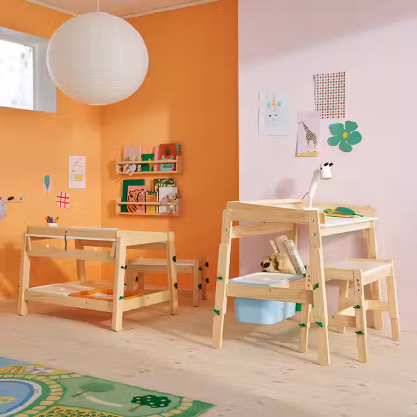 FLISAT Детский письменный стол - регулируемая высота/зеленый - фото 2