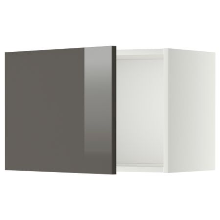 Шкаф навесной МЕТОД, белый, Рингульт серый