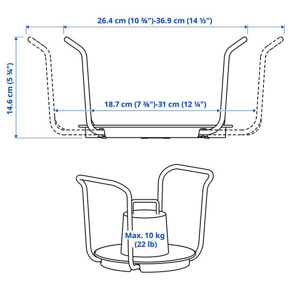 IKEA, дополнительный ракурс - схема-чертеж с размерами