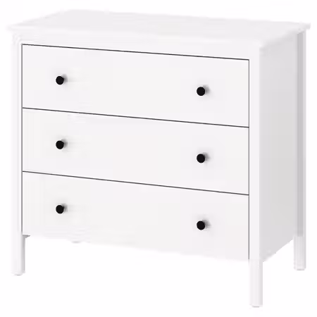 KOPPANG Комод с 3 ящиками - белый 90x46x83 см