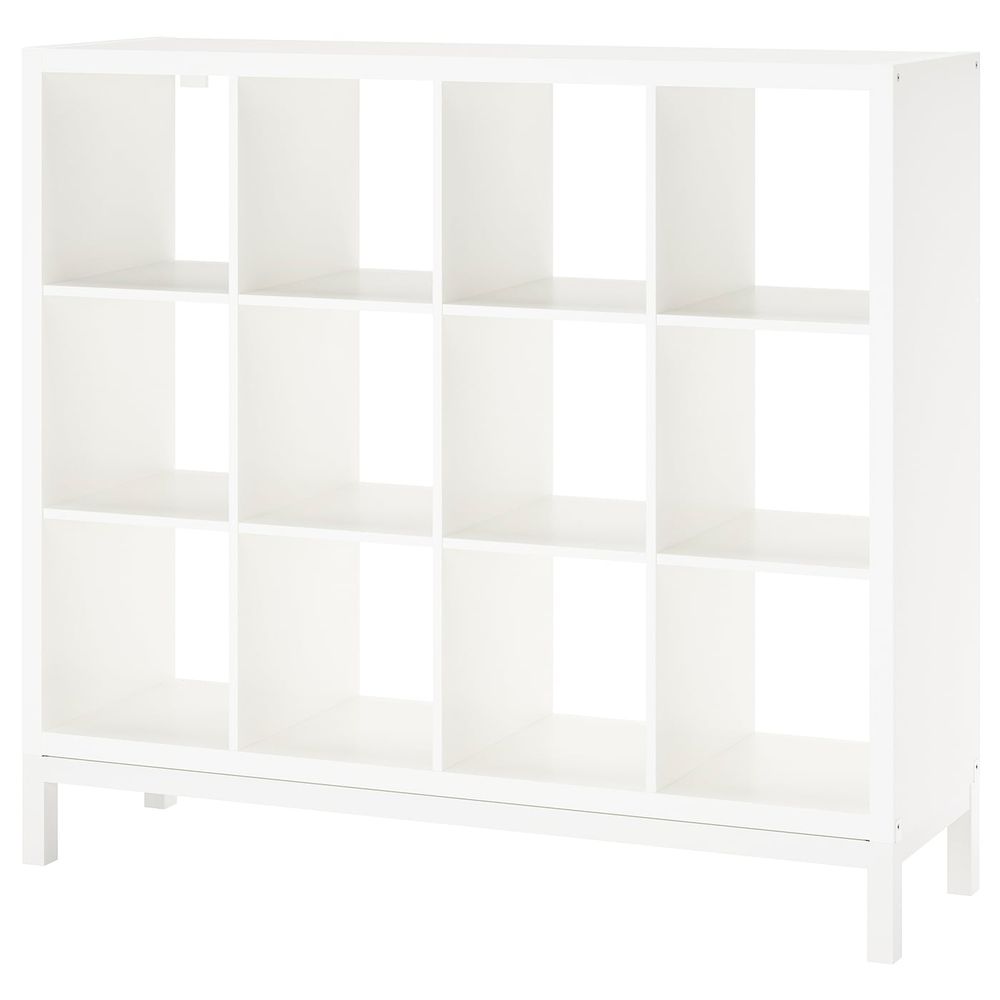 Стеллаж с основанием, белый/белый 147x129 см IKEA KALLAX КАЛЛАКС 894.758.20 - фото 1