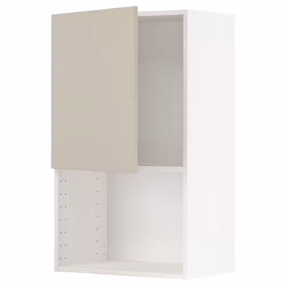 METOD Навесной шкаф для СВЧ-печи - белый/Havstorp бежевый 60x100 см - фото 1