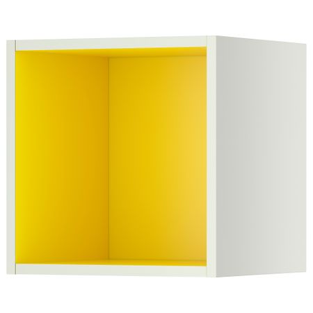 Открытый шкаф ТУТЕМО, белый, желтый