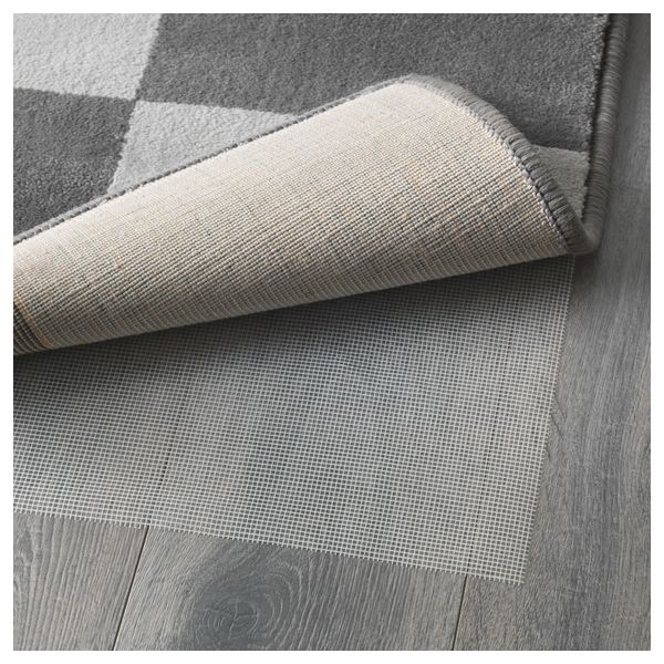 Ковер, короткий ворс ВРОБИ, серый/белый (160x230 см) - схема-чертеж с размерами