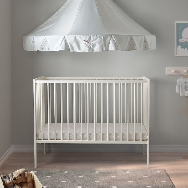 Кроватка детская, белый 60x120 см IKEA GULLIVER ГУЛЛИВЕР 304.212.21 - схема-чертеж с размерами