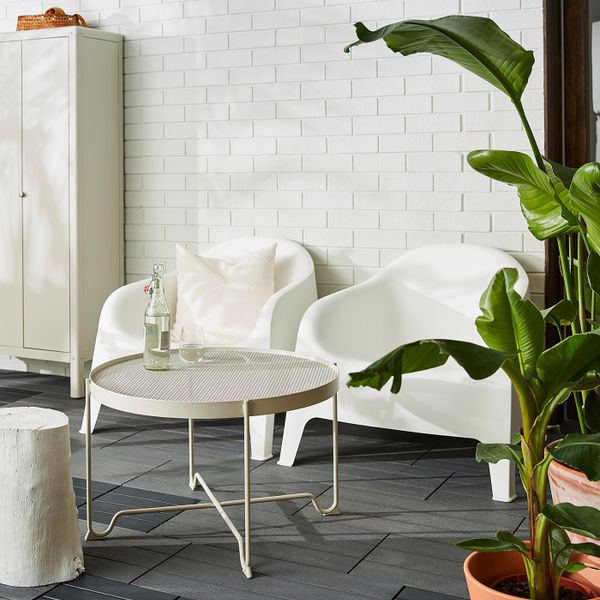 Садовый столик, бежевый 73 см IKEA KROKHOLMEN КРОКХОЛЬМЕН 203.933.27 - схема-чертеж с размерами