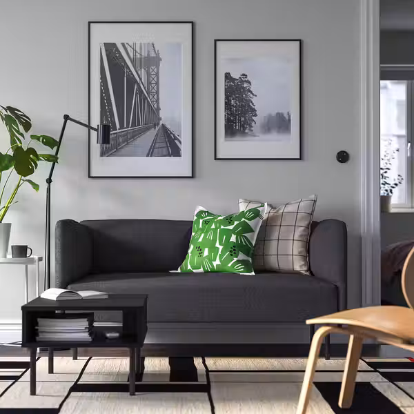 LILLEHEM 2-местный модульный диван - Gunnared/темно-серый металлический - фото 2