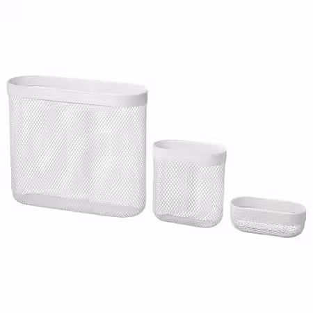 SKÅDIS Корзина для хранения, 3 шт. - белый