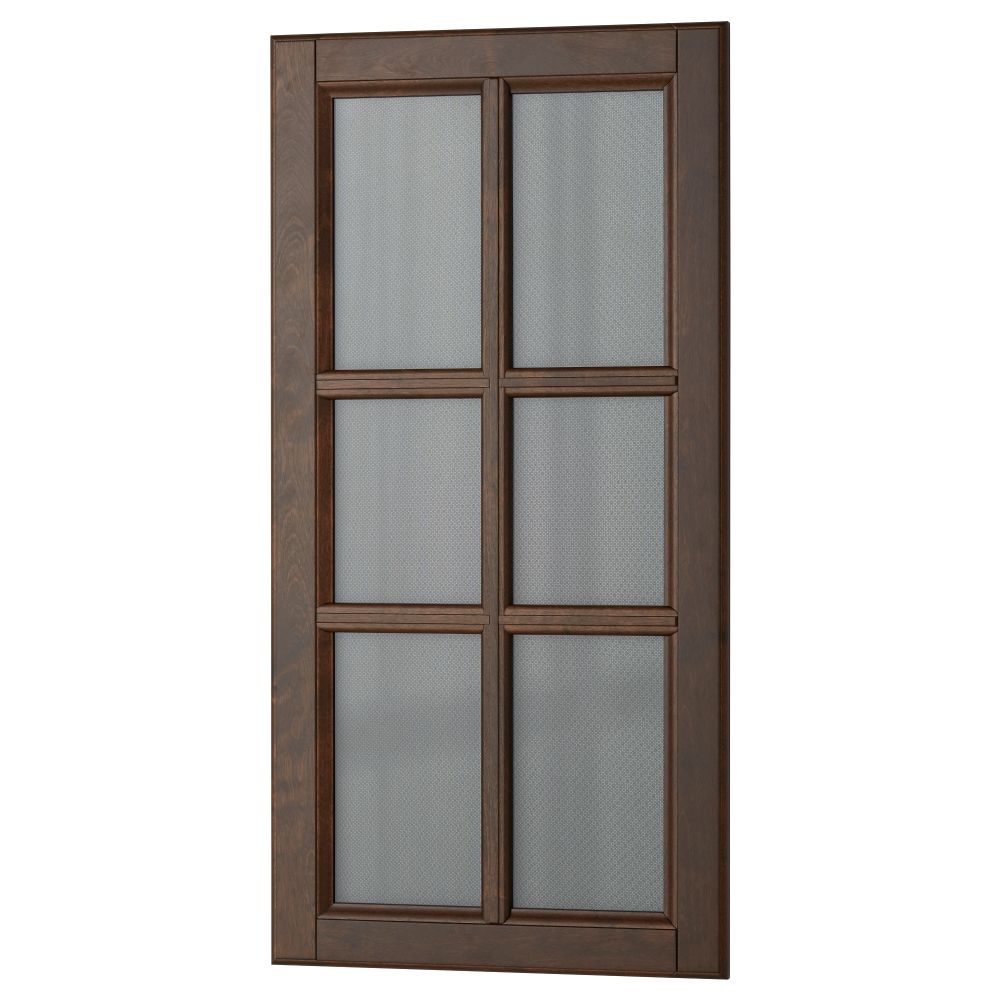 Стеклянная дверь ДАЛАРНА, темно-коричневый - схема-чертеж с размерами