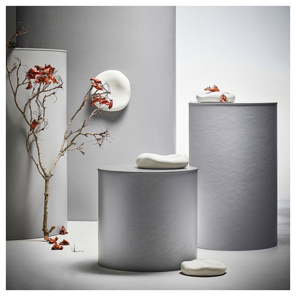 Настенное украшение, 2 шт., керамика,камни бежевый IKEA TRÄDGRÄNSEN 005.379.54 - схема-чертеж с размерами