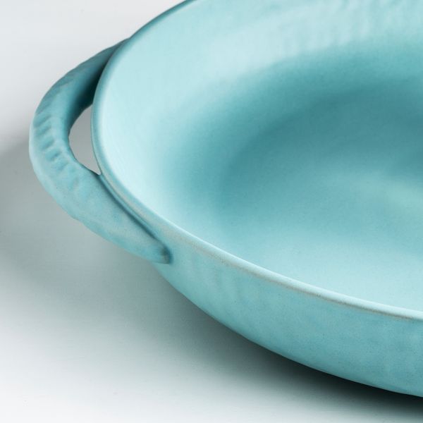 Блюдо, синий/ручная работа 25 см IKEA LOKALT ЛОКАЛЬТ 504.978.99 - фото 2