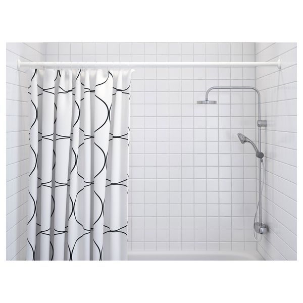 Штора для ванной УДГРУНД, белый/черный (180x200 см) - фото 3