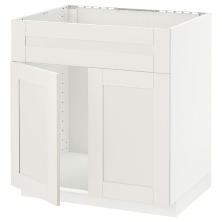 Шкаф под мойку/2 двери/фасад, белый/Сэведаль белый 80x60 см IKEA METOD МЕТОД 094.449.36
