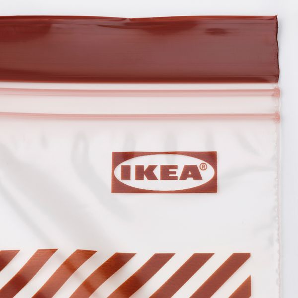 Пакет закрывающийся, 2.5 л, полоска красный, коричневый IKEA ISTAD ИСТАД 505.647.56 - схема-чертеж с размерами